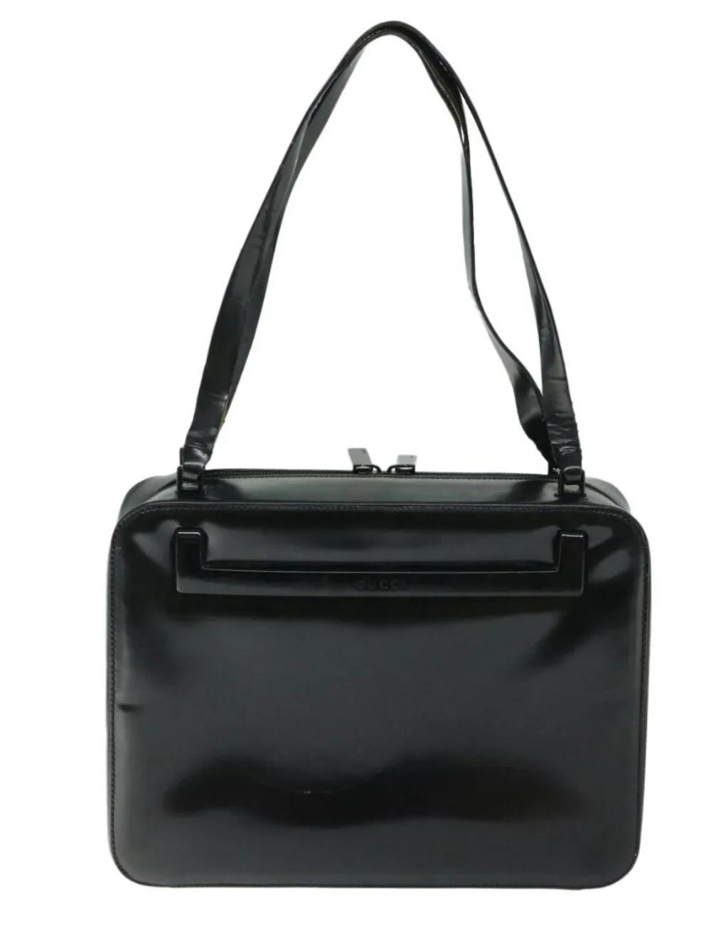 GUCCI Hand Bag Leather Black 001 3091 002113 Auth im458